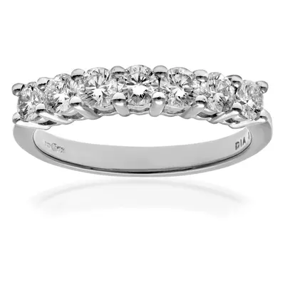 (N) Jewelco London 18ct Diamond White Gold Eternity Ring, IJ/I Certified Diamonds, Round Brillia