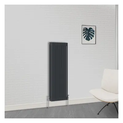 (1500 x 560mm-3 Column) NRG Traditional Anthracite Cast Iron Style Radiator