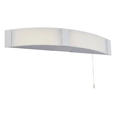 Bathroom Over Mirror Wall Light - x 6W Cool White LED - White Acrylic