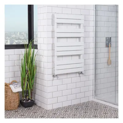 Juva x 600mm White Flat Panel Heated Towel Rail