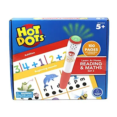 Hot Dots Learn at Home Reading & Maths Set 1, Interactive Preschool Literacy & Maths Learning, A