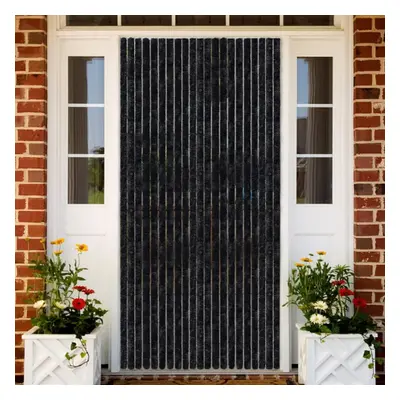 vidaXL Insect Curtain Anthracite 100x220cm Chenille Fly Screen Bug Door Mesh