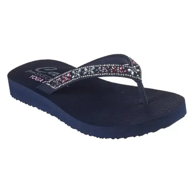 (4 UK, Navy/Multicoloured) Skechers Womens/Ladies Meditation - Butterfly Garden Flip Flops