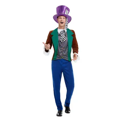 Mens Adults Mad Hatter Fancy Dress Costume Wonderland Fairytale Extra Large