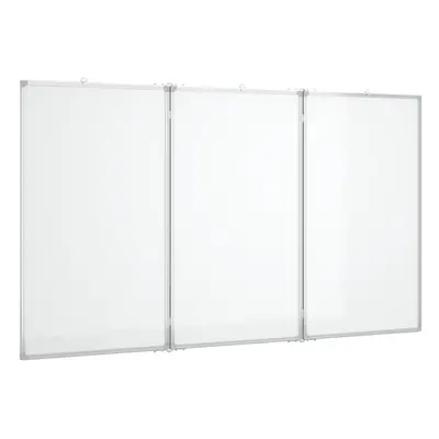 (180 x x 1.7 cm) vidaXL Magnetic Whiteboard Foldable Writing Dry Erase White Board Aluminium