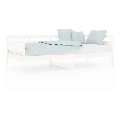 (white, x cm) vidaXL Solid Wood Pine Day Bed Wooden Sleepover Sofa Bed Multi Colours/Sizes