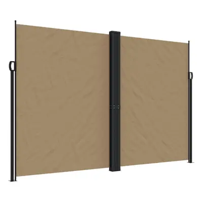 (taupe, x cm) vidaXL Retractable Side Awning Outdoor Privacy Screen Balcony Sunshade Shelter