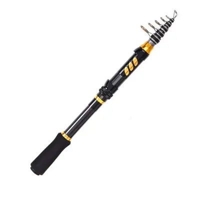 (1.8m) 1.8M 2.1M 2.4M Carbon Fiber Telescopic Mini Fishing Rod Spinning Travel Sea Fishing Pole