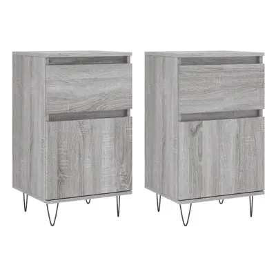 (grey sonoma, pcs) vidaXL Sideboard Storage Cabinet Cupboard Side Cabinet White Engineered Wood