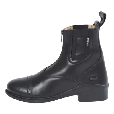 (4 UK, Black) Dublin Evolution Adults Zip Front Leather Paddock Boots