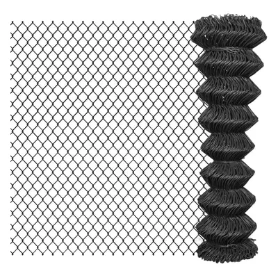 vidaXL Ourdoor Garden Chain Link Fence Fencing Screen Mesh Barrier Steel Grey