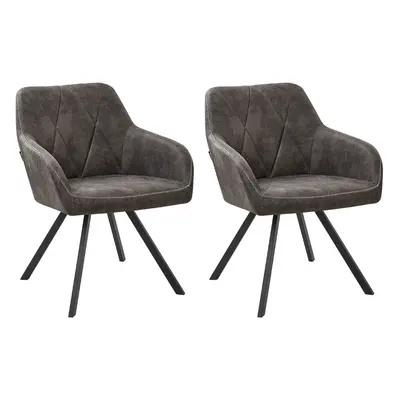 Set of Dining Chairs MONEE Dark Grey