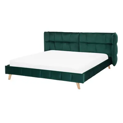 Bed Velvet SENLIS x cm (EU Super King) Dark Green