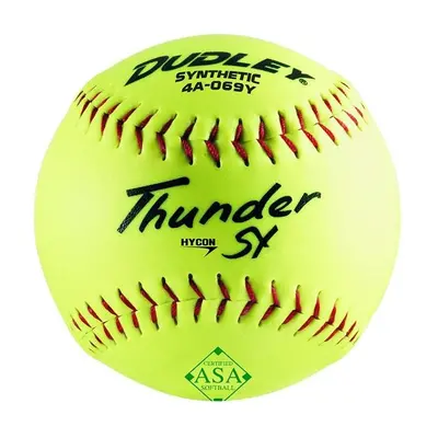 Spalding Sports Div Russell 12 in. Dudley ASA Poly Core Synthetic Cover Thunder SY Softball - Pa