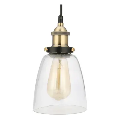 110V E26/E27 Vintage Industrial Pendant Light Bell-like Glass Shade Without Bulb