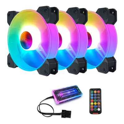 (3pcs) 12cm RGB Cooling Fans Quiet Computer Case Chassis Fan Computer PC Cooler for PC Computer 