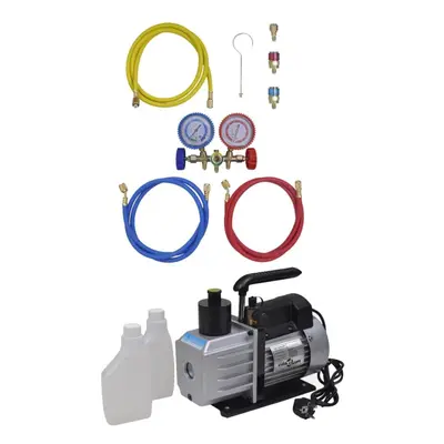 vidaXL Vacuum Pump with 2-way Manifold Gauge Set for Air Conditioning Air Tool