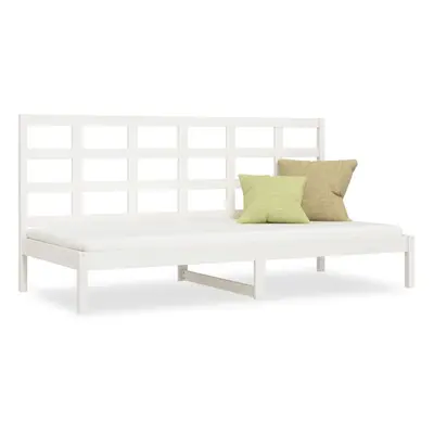 vidaXL Solid Wood Pine Day Bed White 90x200 cm Sofa Sleepover Occasional Bed