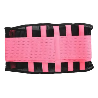 (Pink, L) Sport Waist Trainer Belt Breathable Lumbar Lower Back Support