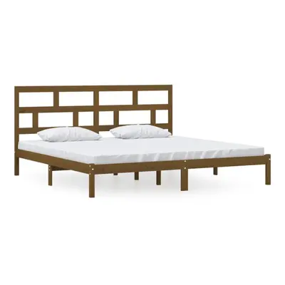 (honey brown, x cm) vidaXL Bed Frame Bed Base Bedstead Bedroom Mattress Foundation Solid Wood Pi