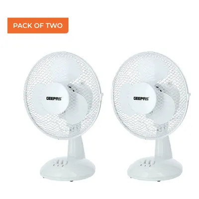 Geepas Inch Desk Fan Oscillating Portable Rotating, Pack of