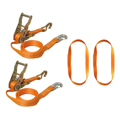 Braun 750-6-FRONT Motorcycle Front Wheel Lashing Strap Set of with Claw Hooks and Carabiner Hook