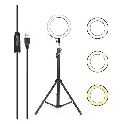 (Lamp diameter: 160mm) Alloy Photography LED Selfie Ring Light Dimmable Photo Camera Phone Lamp 