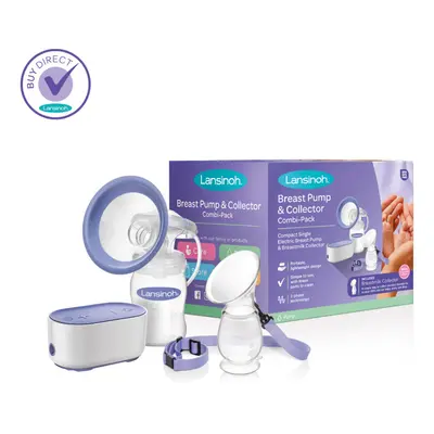 Lansinoh Compact Single Electric Breast Pump/Milk Collector Combi Pack