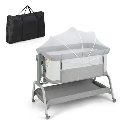 Baby Bassinet Newborn Infant Bedside Sleeper Cot w/6 Adjustable Height