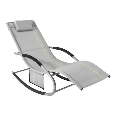 SoBuyÂ® OGS28-HG, Outdoor Garden Sunlounger Rocking Chair