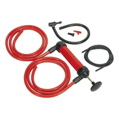 Multipurpose Syphon & Pump Kit - x 1.3m Transfer Hoses - Fluid Transfer Pump