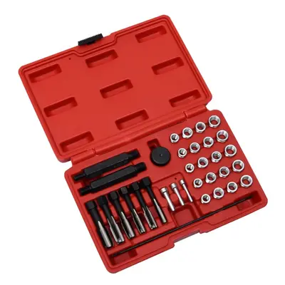 vidaXL Glow Plug Thread Repair Tool Set Piece M8 M10 M12 Steel Car Tool