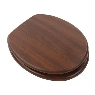 Euroshowers Walnut Wood Toilet Seat