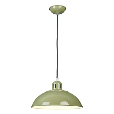 1 Bulb Ceiling Pendant Light Fitting Green LED E27 60W Bulb