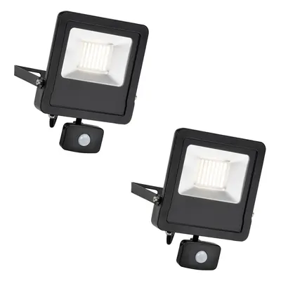 2 PACK Outdoor IP65 Automatic Floodlight - 50W Cool White LED - PIR Sensor