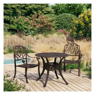 3 Piece Bistro Set Cast Aluminium Bronze