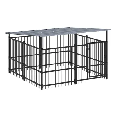 (200 x x cm) vidaXL Outdoor Dog Kennel Steel Puppy Crate Pet Cage Enclosure Multi Sizes