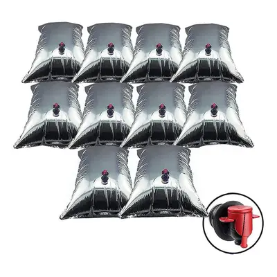 (10L) 5PCS Outdoor Portable Water Bag With Faucet Emergency Foldable Water Bag Car Water Storage