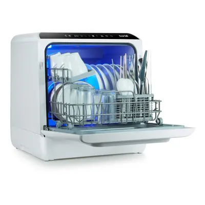 Baridi Mini Portable Tabletop 5L Dishwasher with Place Settings & Wash Functions