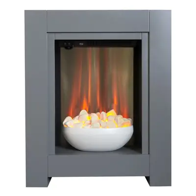 Adam Monet Fireplace Suite in Grey with Electric Fire, Inch