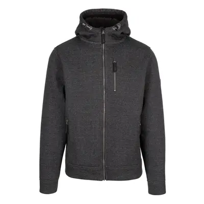 (M, Black Marl) Trespass Mens Hoodie Full Zip Sherpa Back Truther