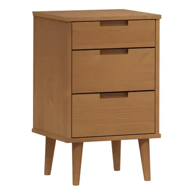 vidaXL Bedside Cabinet Bed Cabinet Nightstand Bed Table Brown Solid Wood Pine