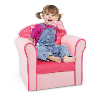 Children Sofa Upholstered Sofa Chair Cute Pattern Armchair Solid Frame