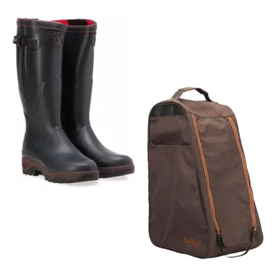 (9, bronze) Aigle Parcours ISO Insulated Wellington Boots with Aigle Boot bag