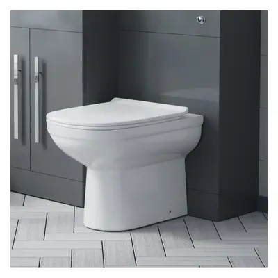 Debra Back To Wall Ceramic WC Toilet Pan with Soft Close Seat