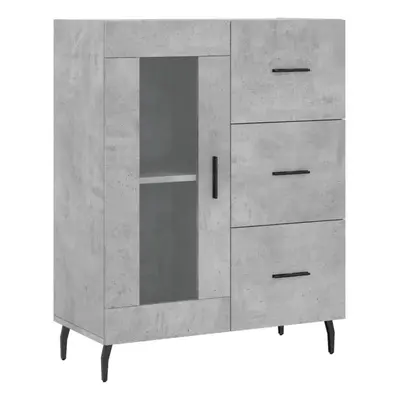 (concrete grey) vidaXL Sideboard Storage Cabinet Side Cabinet Cupboard White Engineered Wood