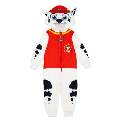 (5-6 Years, White/Red/Black) Paw Patrol Childrens/Kids Marshall All-In-One Nightwear