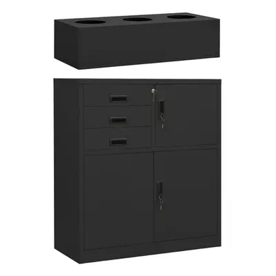 (anthracite) vidaXL Office Cabinet Steel Filing File Storage Cabinet Locker Multi Colours