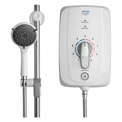 Triton Omnicare Design 9.5KW Thermostatic Electric Shower Extended Lever White