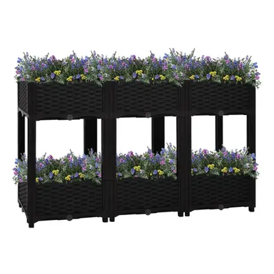 vidaXL Raised Bed Polypropylene Garden Planter Flower Box Pot Planting Bed